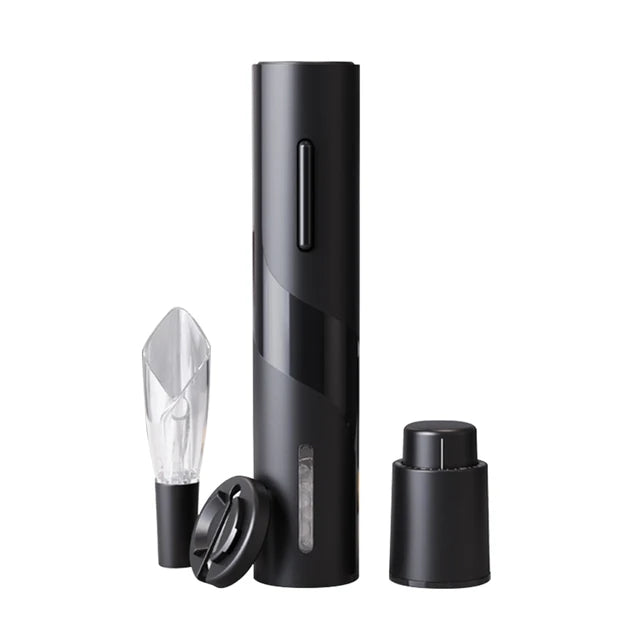 4 In 1 Circle Samurai Electric Bottle Wine Opener Set Stopper Decanter Automatic Corkscrew Vacuum Stopper Aerator Pourer Set Importe Go 