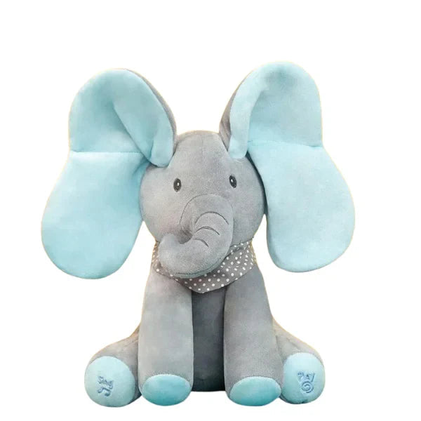 Bimboo Elefante de Pelúcia que Canta e Interage Bimboo Elefante de Pelúcia que Canta e Interage - Coleção bebê Importe Go Azul 