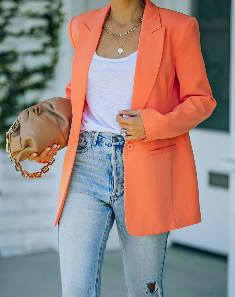 Blazer Casual Alongado Importe Go LARANJA PP 