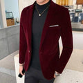 Blazer Masculino Aveludado - Moda Inverno 2024 Blazer Masculino Aveludado - Moda Inverno 2024 Importe Go Vinho P 