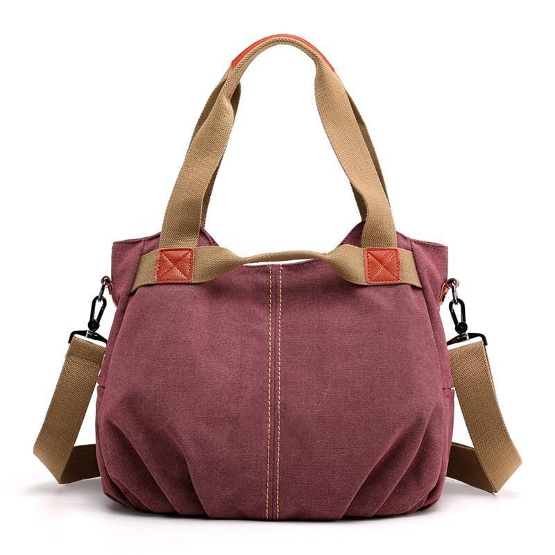 Bolsa Bella Lona Resistente à Água - Durabilidade e Estilo Elegante Bolsa resistente à água Importe Go Vinho 