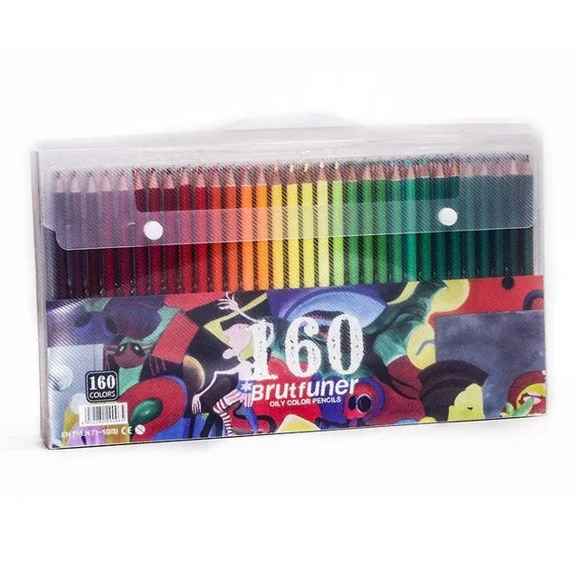 Brutfuner-Lápis Profissional de Madeira a Óleo, Lápis Aquarela Suave para Escola, Esboço para Desenho, Artigos de Arte, 48 Cores, 72 Cores, 120 Cores, 150 Cores, 160 Cores, 180 Cores Importe Go 