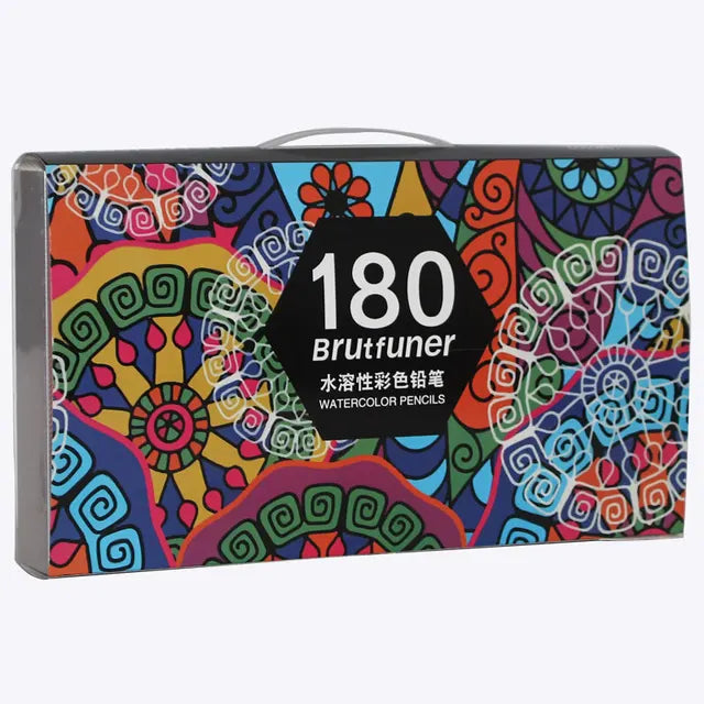 Brutfuner-Lápis Profissional de Madeira a Óleo, Lápis Aquarela Suave para Escola, Esboço para Desenho, Artigos de Arte, 48 Cores, 72 Cores, 120 Cores, 150 Cores, 160 Cores, 180 Cores Importe Go 