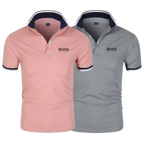 Camisa Polo Boss - Compre 1 Leve 2 Importe Go Coral + Cinza P 