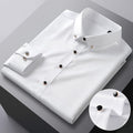 Camisa Social Masculina em Seda Gelo Camisa Social Masculina em Seda Gelo Importe Go Branco P 