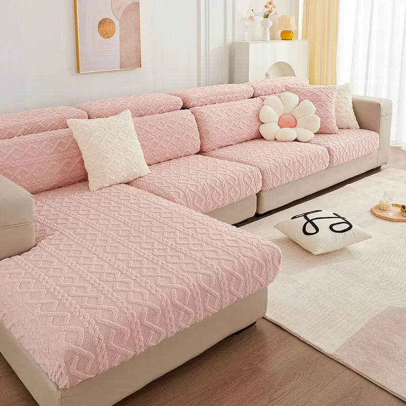 Capa SofáConfort - Edição Luxo Plush Casa > Sala de Estar > Sofás > Capas para Sofás Importe Go Rosa Normal P 