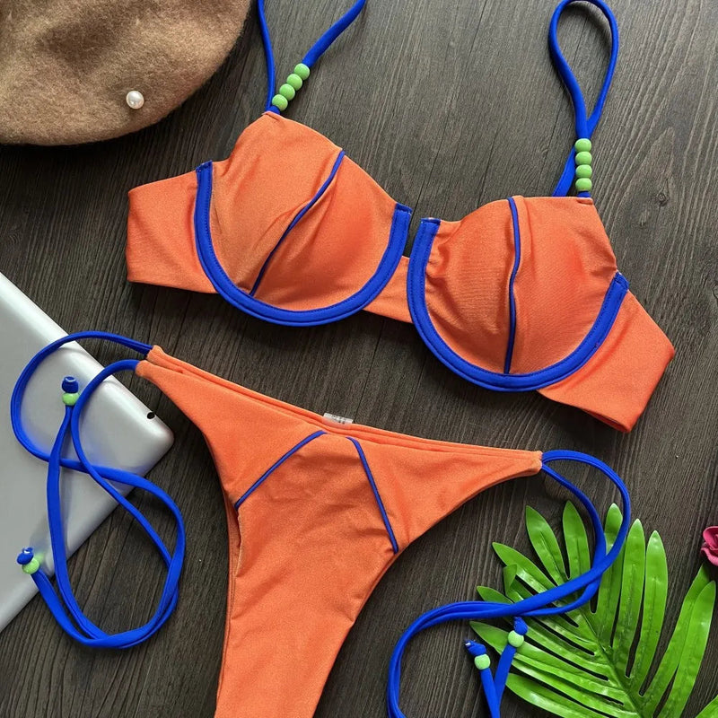 Conjunto de Biquíni Serenidade Conjunto de Biquíni Serenidade Importe Go Laranja P 