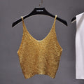 Cropped Feminino em Lurex - Kaya Cropped Feminino em Lurex - Kaya Importe Go Dourado 1 Tamanho Único 