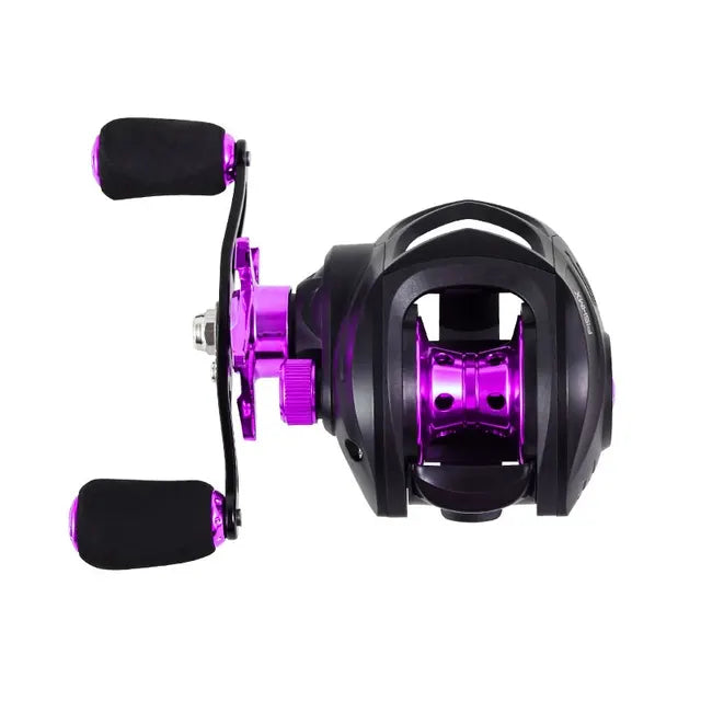 Fishmx Fishing Reel 7.2:1 Gear Ratio Max Arraste 10kg Baitcasting Reel com Carretel de Alumínio para Isca Freshwater Pesca Importe Go purple 6 axis Série 2000