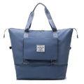 Grande Capacidade Foldable Duffel Viagem para a Mulher, Bagagem portátil, armazenamento de maternidade, Fitness Bag, bagagem de curta distância, tamanho médio Importe Go Azul 