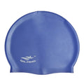 Impermeável Silicone Swim Caps para homens e mulheres, alta elástica, flexível, proteger os ouvidos, chapéu de piscina, adultos, crianças, meninas, meninos Importe Go Blue Tamanho Único 