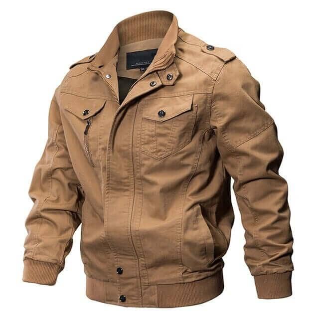 Jaqueta Tática Militar Masculina Aviador Importe Go Khaki P Sem estampa