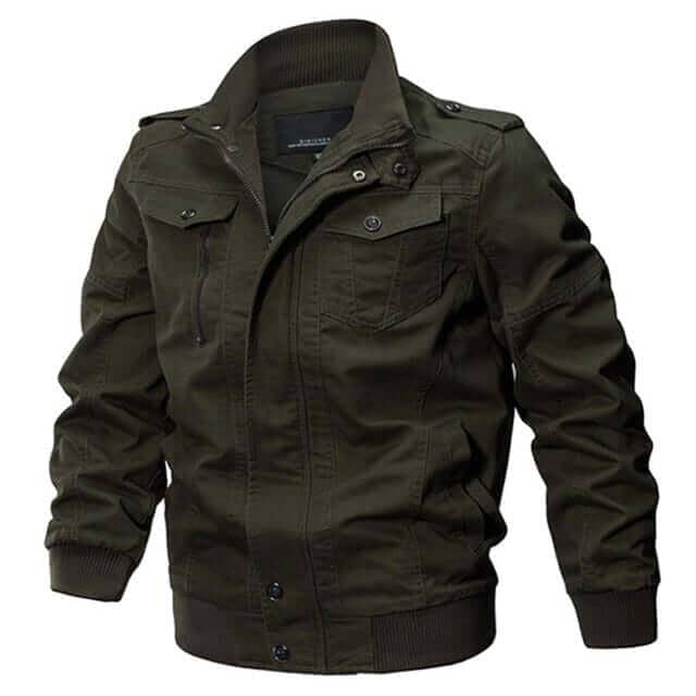 Jaqueta Tática Militar Masculina Aviador Importe Go Verde Escuro P Sem estampa