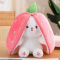 Juguete de peluche de conejo de frutas Kawaii, divertido, zanahoria, fresa, se convierte en conejo, regalo de cumpleaños y Navidad para niños Importe Go 25CM B 