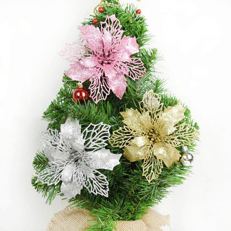 Kit 5 Flores Decoração para Natal natal 13 Importe Go 