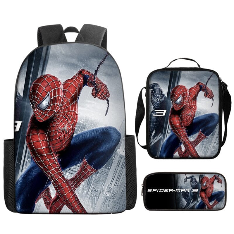 Kit Escolar Infantil Homem Aranha: Mochila, Lancheira e Estojo Kit Escolar Infantil Homem Aranha: Mochila, Lancheira e Estojo Importe Go 4 