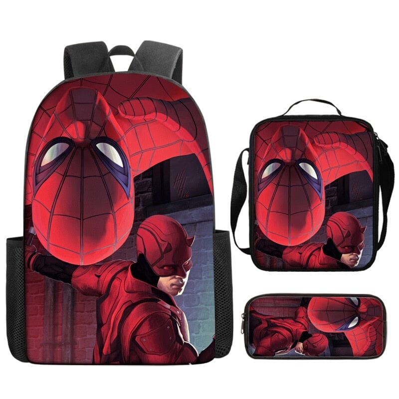 Kit Escolar Infantil Homem Aranha: Mochila, Lancheira e Estojo Kit Escolar Infantil Homem Aranha: Mochila, Lancheira e Estojo Importe Go 9 