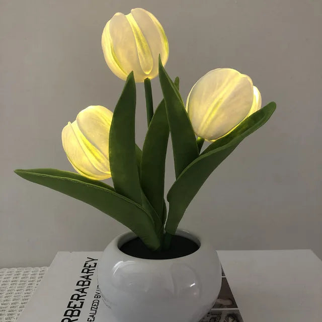 LED girassol árvore luzes para decoração de casa, abajur, fada, dia das mães, rosa luz da noite, festa, natal, casamento, quarto, presente Importe Go 3A tulip yellow LR44 