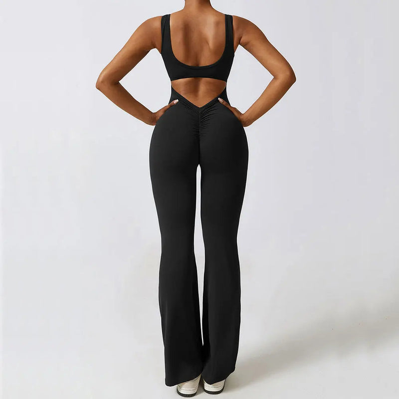 Macacão elástico para mulheres, roupa de ioga, roupas esportivas, macacão fitness, push up, bodysuits de treino, treinamento esportivo, ginásio, novo Importe Go 