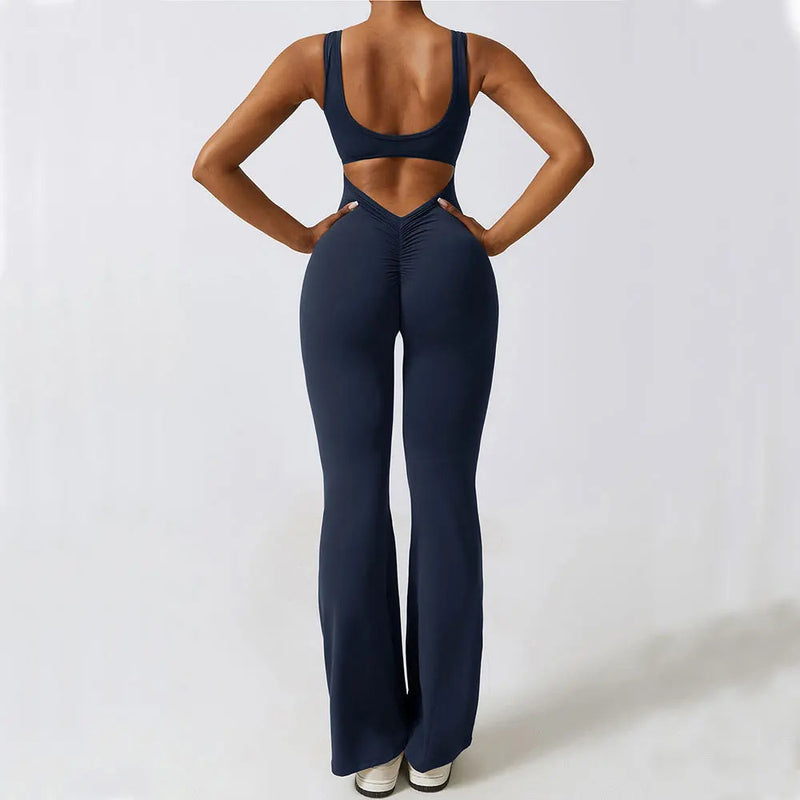 Macacão elástico para mulheres, roupa de ioga, roupas esportivas, macacão fitness, push up, bodysuits de treino, treinamento esportivo, ginásio, novo Importe Go 