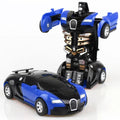 Meninos modelos de carro deformação brinquedos crianças transformação automática diecast modelo de carro brinquedos frete grátis carro crianças brinquedos presentes do miúdo brinquedos Importe Go blue 