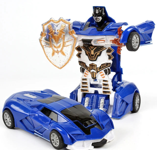 Meninos modelos de carro deformação brinquedos crianças transformação automática diecast modelo de carro brinquedos frete grátis carro crianças brinquedos presentes do miúdo brinquedos Importe Go rambo-blue 