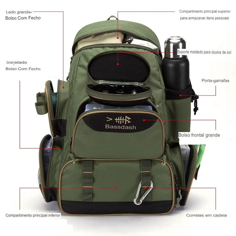 Mochila de Pesca Multifuncional - AnglerPro Mochila de Pesca - AnglerPro Importe Go 