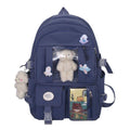 Mochila Escolar Feminina Personalizável Pelúcia 212 Importe Go Azul Personalizável Com ursinho