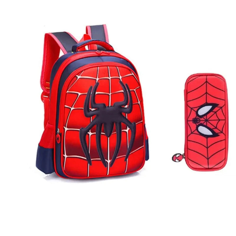 Mochila Escolar Infantil Homem Aranha 3D Mochila Escolar Infantil Homem Aranha 3D Importe Go Média - Com Estojo 