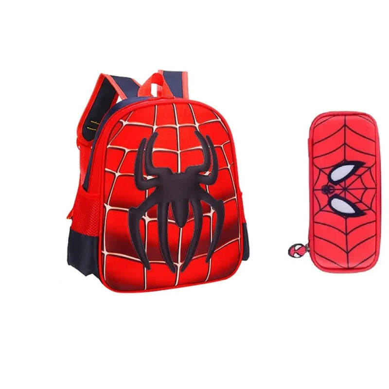 Mochila Escolar Infantil Homem Aranha 3D Mochila Escolar Infantil Homem Aranha 3D Importe Go Pequena - Com estojo 