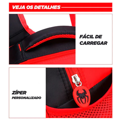 Mochila Homem Aranha Escolar Infantil Mochila Homem Aranha Escolar Infantil 3D Importe Go 