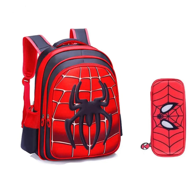 Mochila Homem Aranha Escolar Infantil Mochila Homem Aranha Escolar Infantil 3D Importe Go Grande - Com estojo 