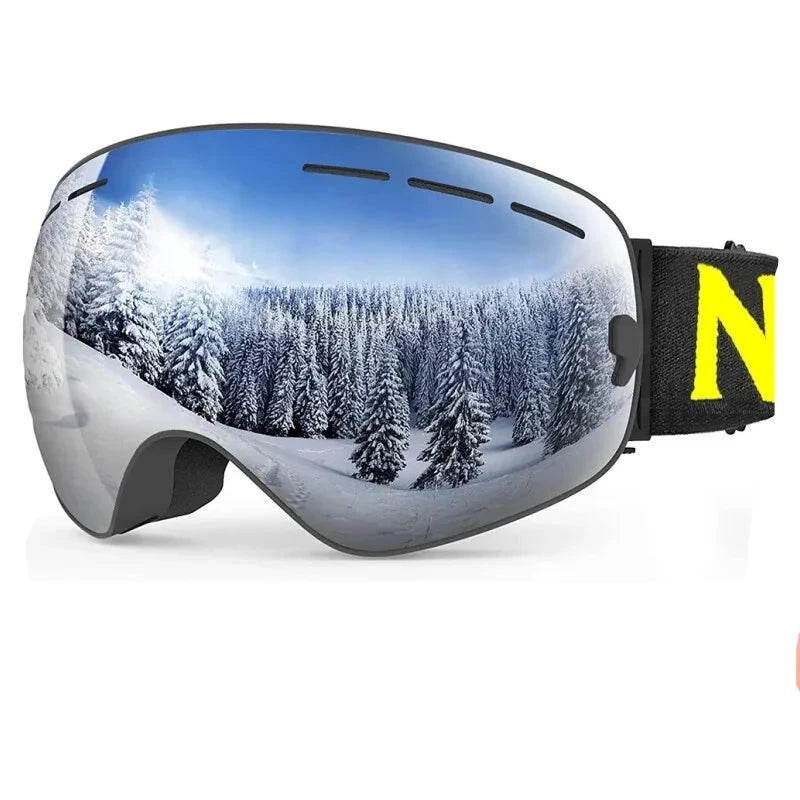 NATFIRE-Ski Goggles com Camadas Duplas, Anti-fog Eyewear, UV400 Óculos, Snow Goggles, Snowmobile Eyewear, Esporte ao ar livre, Esqui Googles Importe Go 