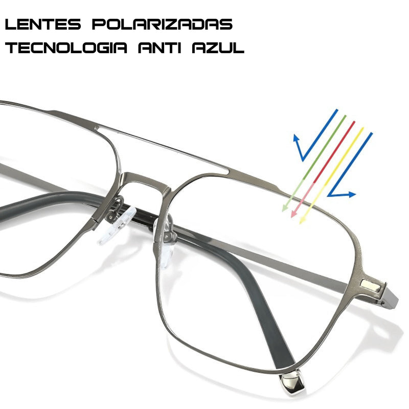 Óculos Polarizado 3 em 1 INOX Conforto + Proteção Anti Azul BRINDE oculos3em1 Importe Go 