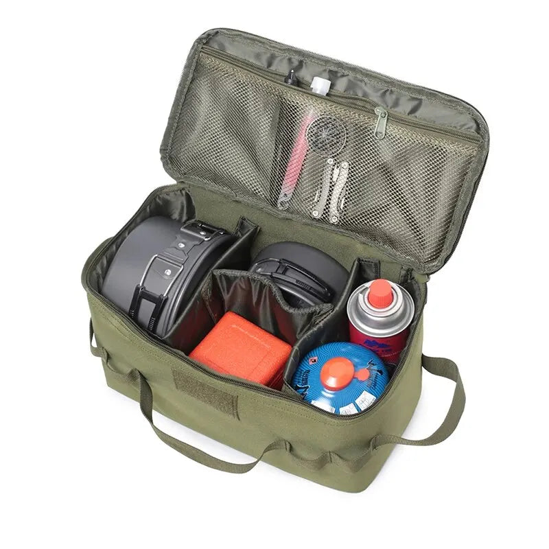 Outdoor Camping Gás Tank Storage Bag Grande Capacidade Ground Nail Tool Bag Gás Canister Piquenique Panelas Utensílios Kit Bag Importe Go 