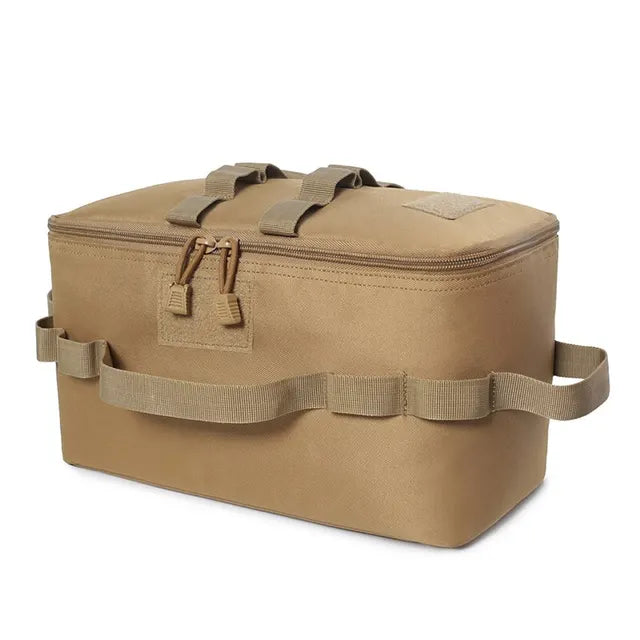 Outdoor Camping Gás Tank Storage Bag Grande Capacidade Ground Nail Tool Bag Gás Canister Piquenique Panelas Utensílios Kit Bag Importe Go Khaki 