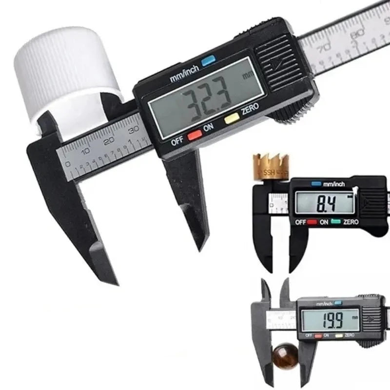 Profissional lcd digital eletrônico vernier metal caliper messschieber micrômetro calibre digital pinça ferramenta de medição profundidade Importe Go 