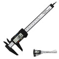 Profissional lcd digital eletrônico vernier metal caliper messschieber micrômetro calibre digital pinça ferramenta de medição profundidade Importe Go Black 