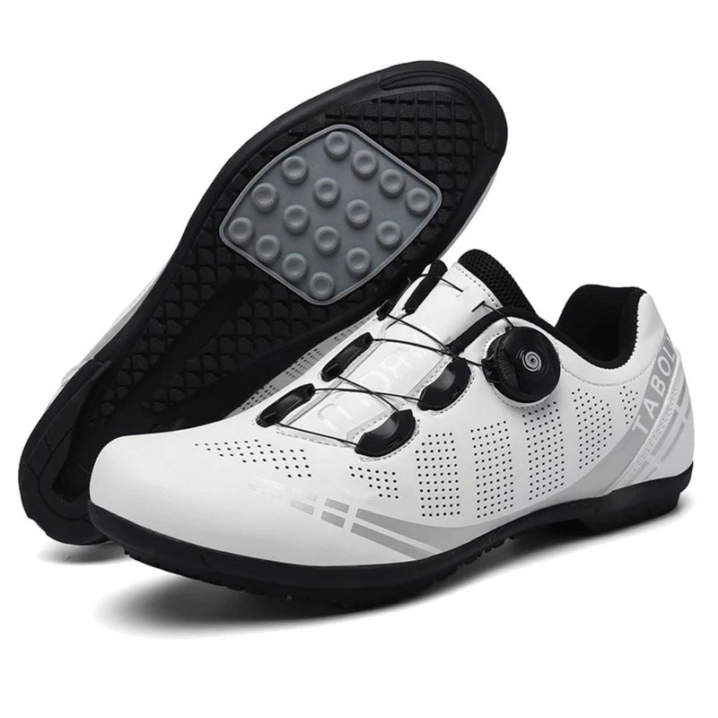 Sapatilha de Ciclismo Profissional FootCloud - Promoção de Julho Sapatilha de Ciclismo FootCloud Importe Go Branco Livre Borracha 36 