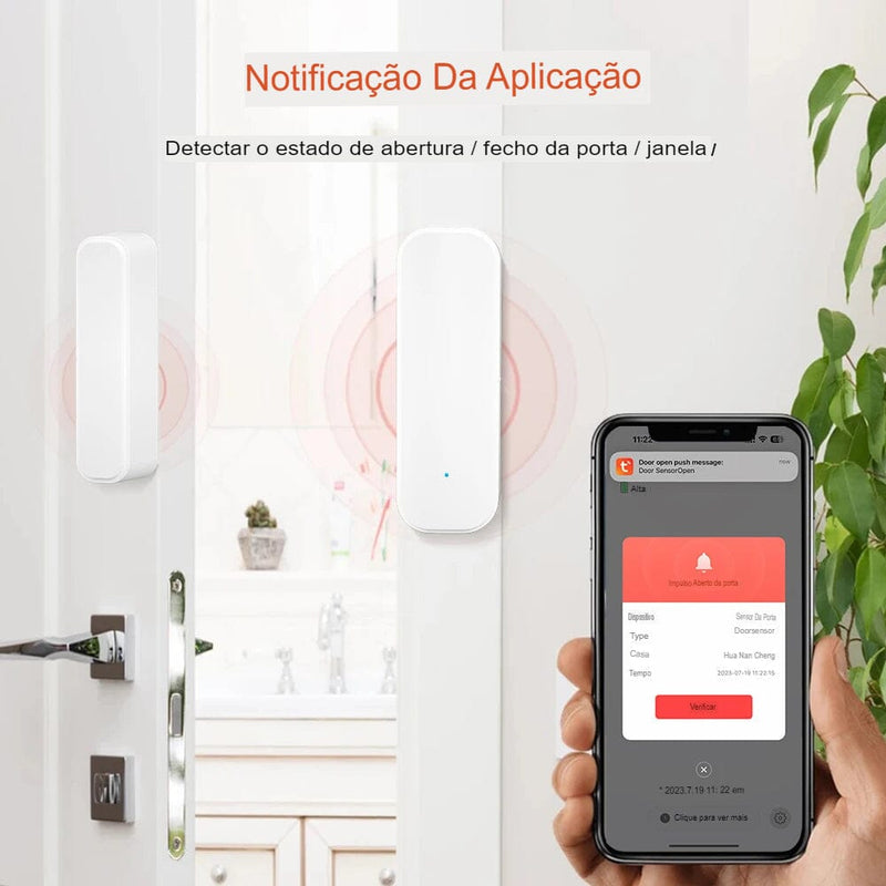 Sensor de Porta e Janela - Wifi e Controle de Voz Sensor de Porta e Janela - Wifi e Controle de Voz Importe Go 