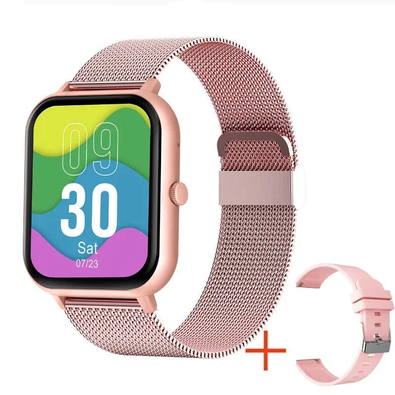 Smartwatch Feminino à prova d'água - AquaFemme Connect Smartwatch Feminino à prova d'água - AquaFemme Connect Importe Go Rosa com pulseira de silicone 