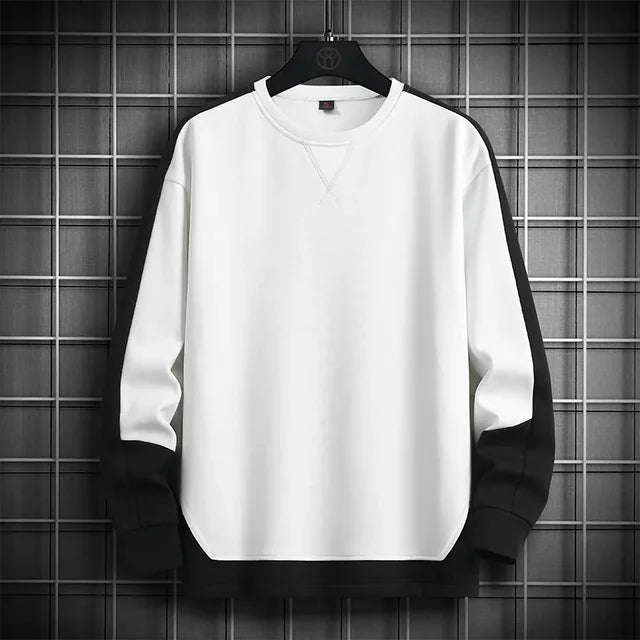 Sudadera con capucha de manga larga para hombre, Jersey informal de cuello redondo, estilo Hip Hop, Harajuku coreano Importe Go White S 