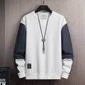 Sudadera con capucha informal para hombre, ropa de calle Harajuku, Jersey holgado de manga larga con cuello redondo, estilo Hip Hop, otoño Importe Go 6177White M 