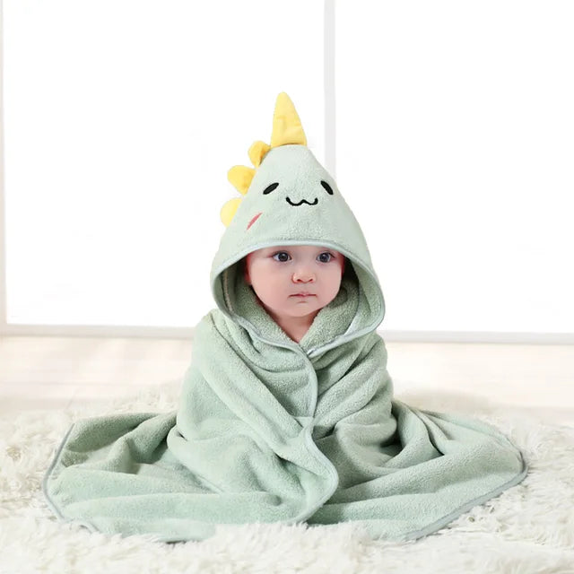 Toalha de banho quente do bebê recém-nascido, Swaddle dos desenhos animados, roupão infantil, cobertor de dormir, envoltório para meninos e meninas recém-nascidos Importe Go Green dinosaur 