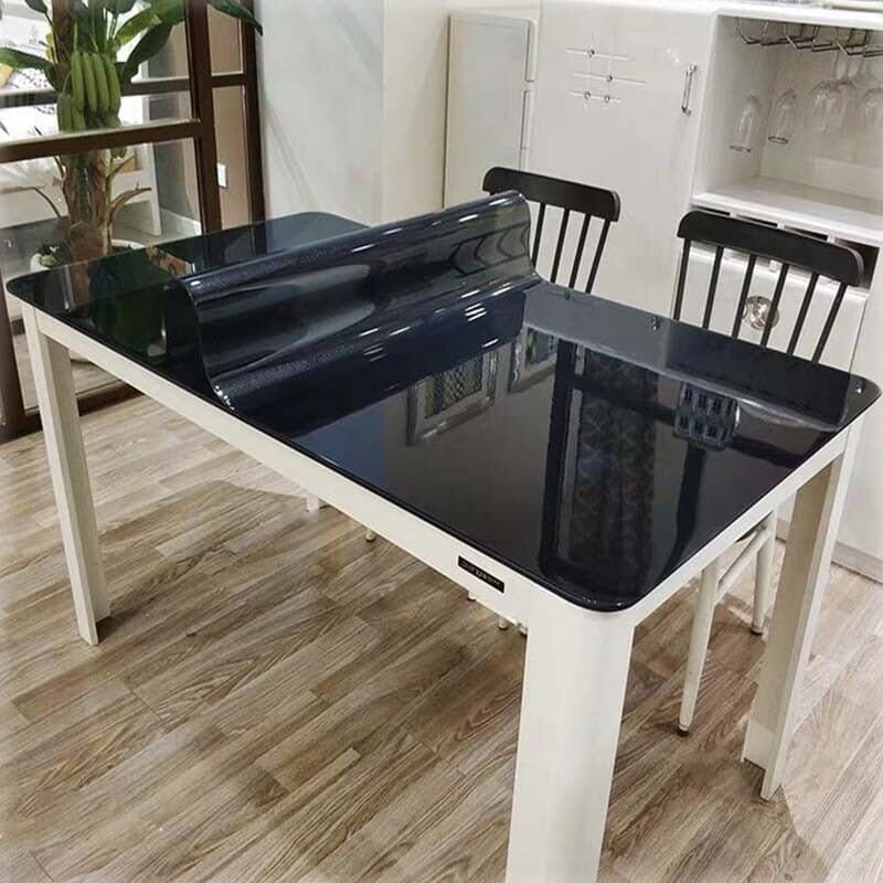 Toalha de Mesa Transparente e Impermeável 1mm PVC Casa > Mesa > Toalhas de Mesa Importe Go Preto 80x120cm 