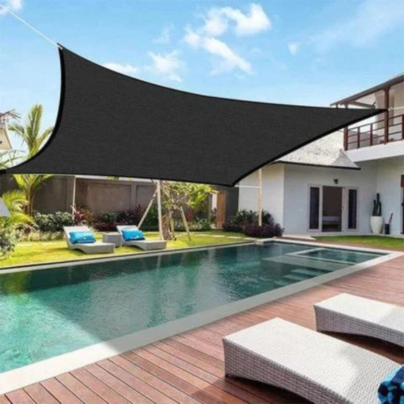 Toldo Portátil com Proteção UV Impermeável – Flexível e Ultra Resistente + BRINDE Toldo Portátil Importe Go Preto 2x2m (Quadrado) 