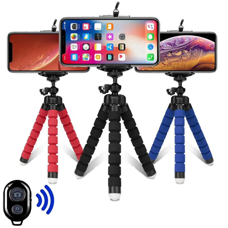 Tripés para celulares, mini suporte para câmera móvel, clipes em smartphone, monopé, octopus, tripod stativ Importe Go 