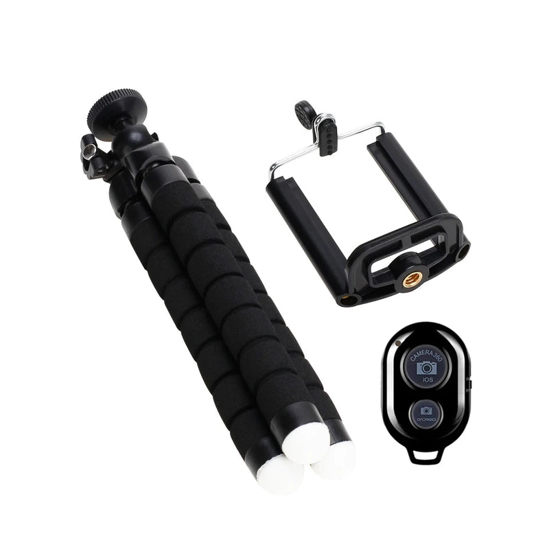 Tripés para celulares, mini suporte para câmera móvel, clipes em smartphone, monopé, octopus, tripod stativ Importe Go 