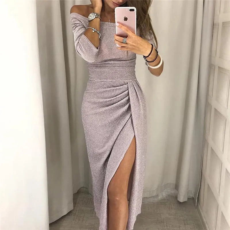 Vestido Feminino Brilhante Noite Importe Go 