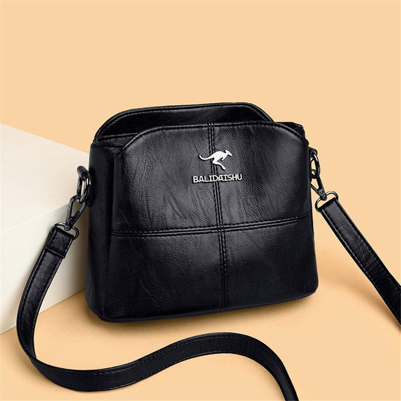 Bolsa Crossbody Couro - Frete Grátis bolsa018 Importe Go Preto 